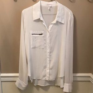 BCBGeneration Long Sleeve Button Down Blouse Size L in color White